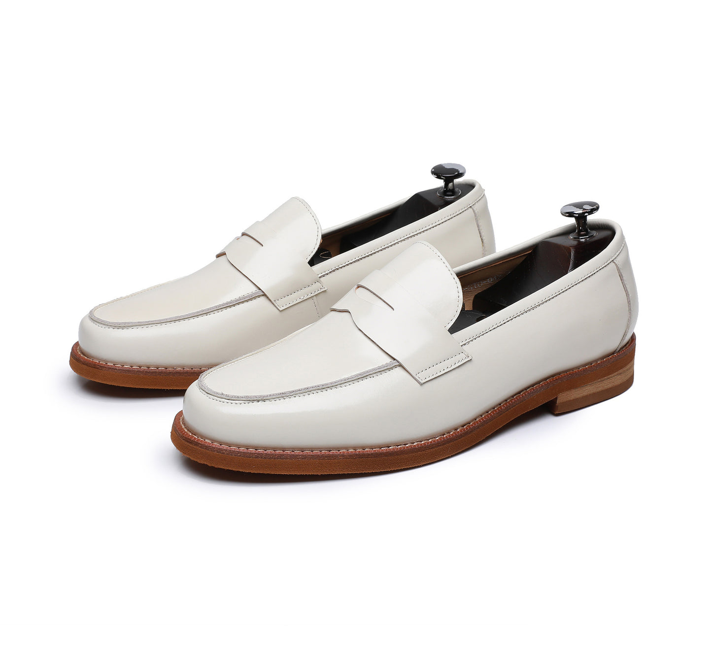 Mens Retro Genuine Leather Handmade Loafers