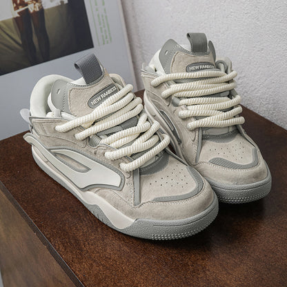 Niche Men Couple Heightened Sneakers | Thick Chunky Shoes Unisex