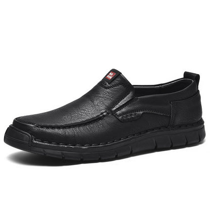 Mens Soft Bottom Casual Leather Shoes - Durable & Comfortable