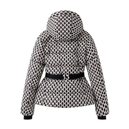 Women's Waist Slimming Jacket With Belt | Cotton-padded Winter Jacket