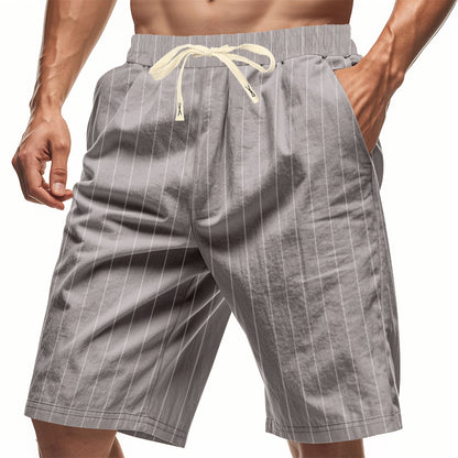Men's Relaxed Fit Linen Beach Shorts Breathable Minimalist Summer Style