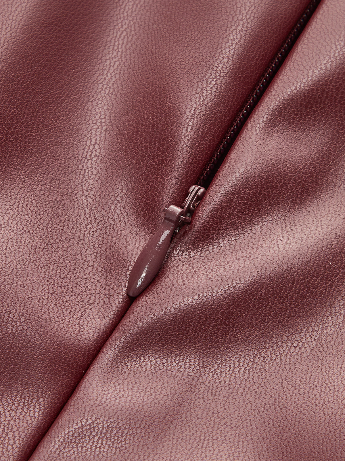 Women's Summer Faux Leather Sleeveless Chic High Neck Blouse Top