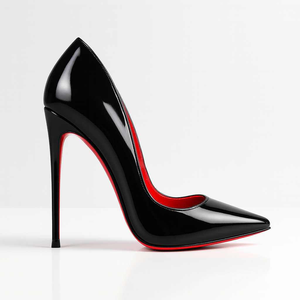 Women's Red Bottom Heels - Black Stiletto Heel Pumps