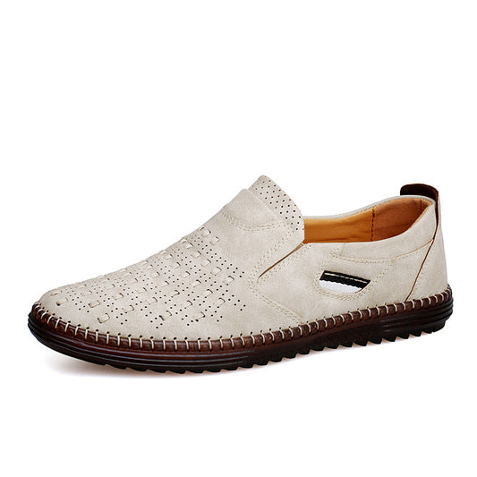 Men's Outdoor Handmade Leather Slip On Outdoor Leisure Shoes - LAKD London