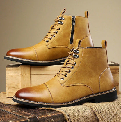 Men's Martin Boots | Casual Lace-up Leather Shoes - LAKD London