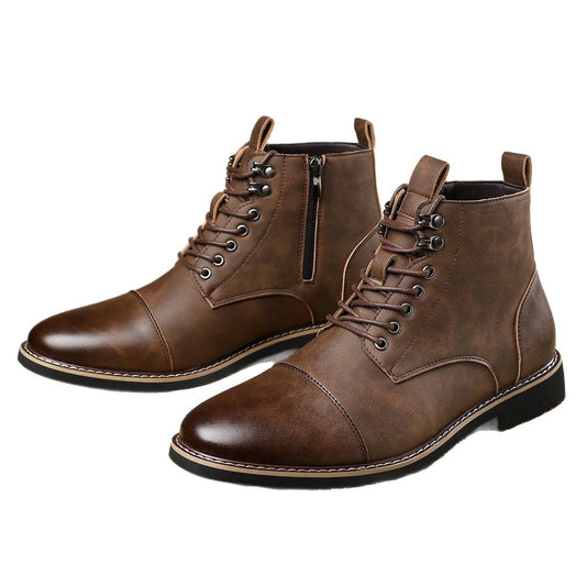 Men's Martin Boots | Casual Lace-up Leather Shoes - LAKD London