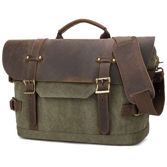 Men's Casual Canvas Messenger Shoulder Bag Waterproof Street Style - LAKD London