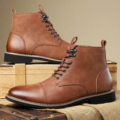 Men's Martin Boots | Casual Lace-up Leather Shoes - LAKD London
