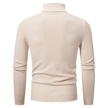 Mens High Neck Casual Stand-up Collar Slim Fit Knitwear Sweater