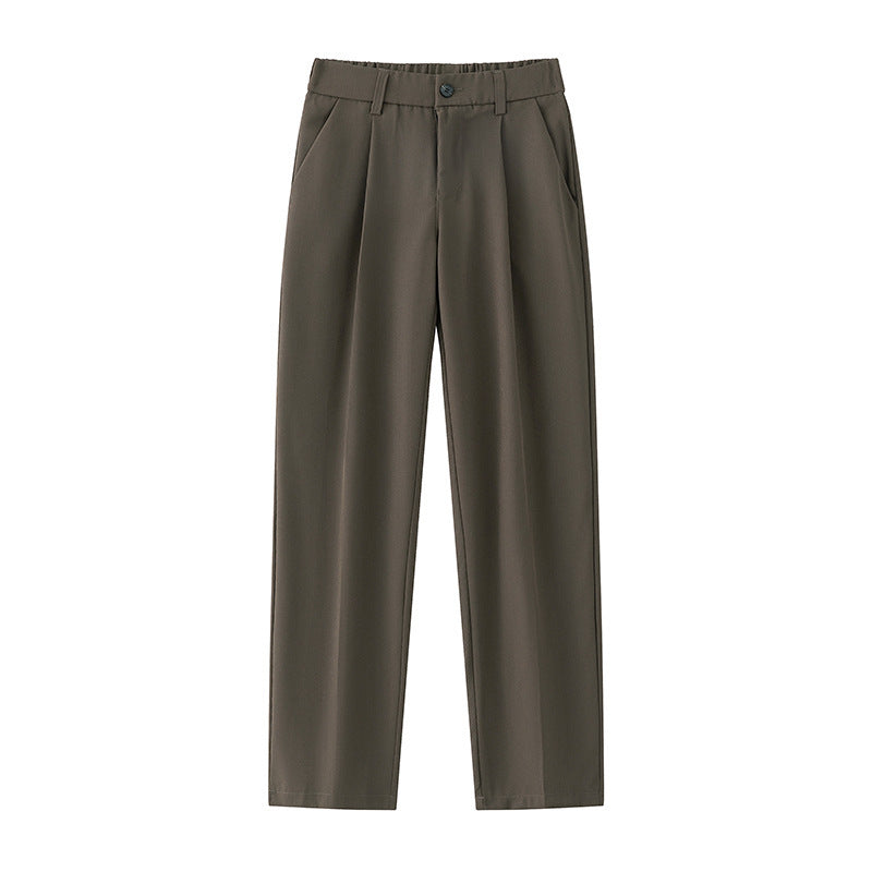 Womens Loose Straight Black Casual Trousers Men