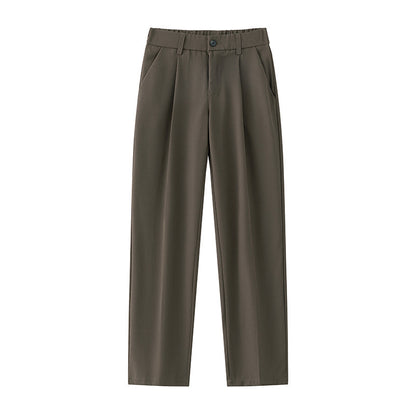 Womens Loose Straight Black Casual Trousers Men