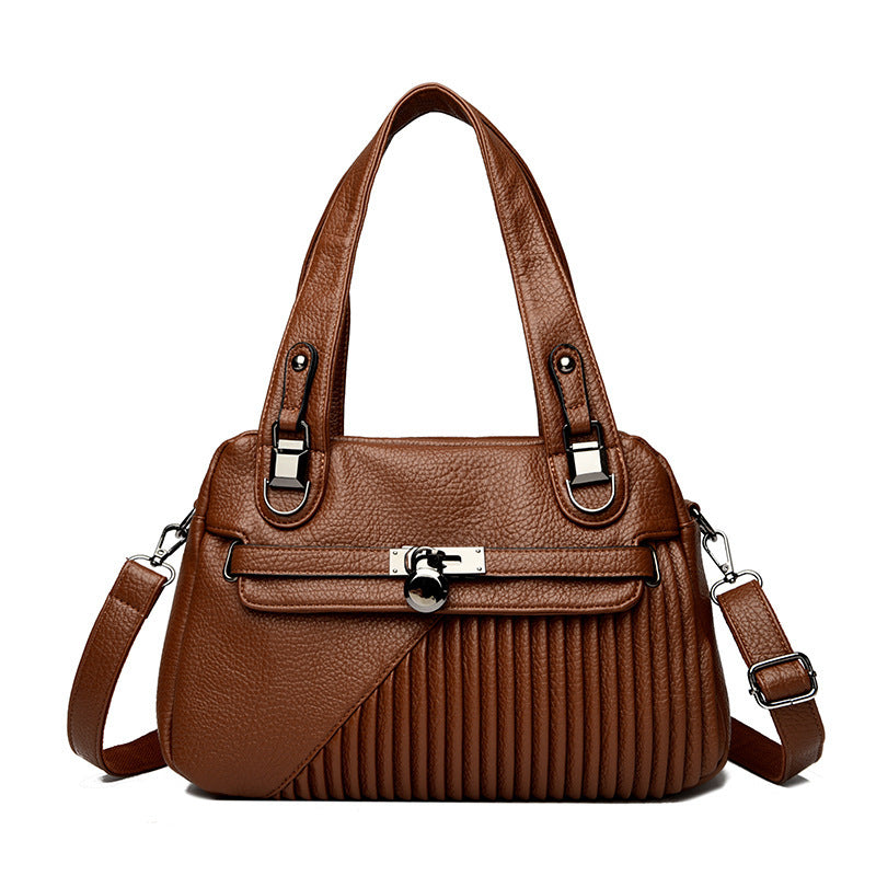 Womens Trendy Design Bag Tide Large Capacity Stitching