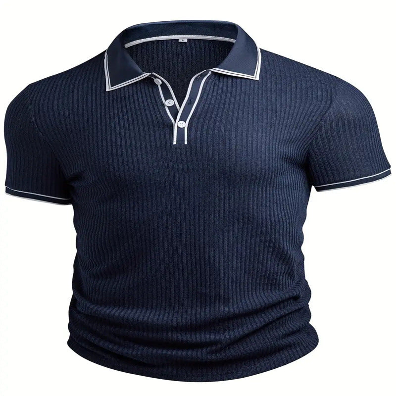 Men's Short-Sleeve Striped Polo Shirt Casual Summer Wear Everyday