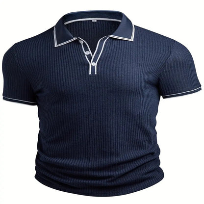 Men's Short-Sleeve Striped Polo Shirt Casual Summer Wear Everyday
