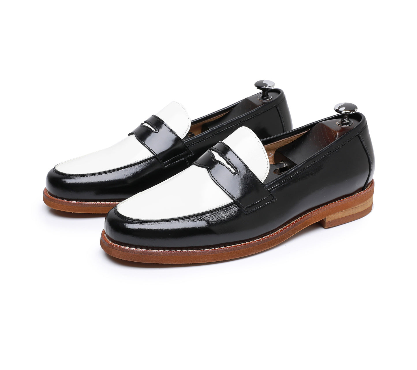 Mens Retro Genuine Leather Handmade Loafers