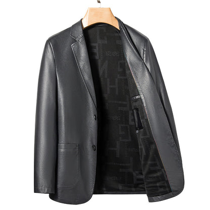Men's Business Casual Leather Coat - LAKD London