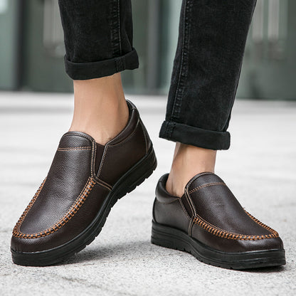 Mens Stylish And Lightweight Business Casual Leather Shoes