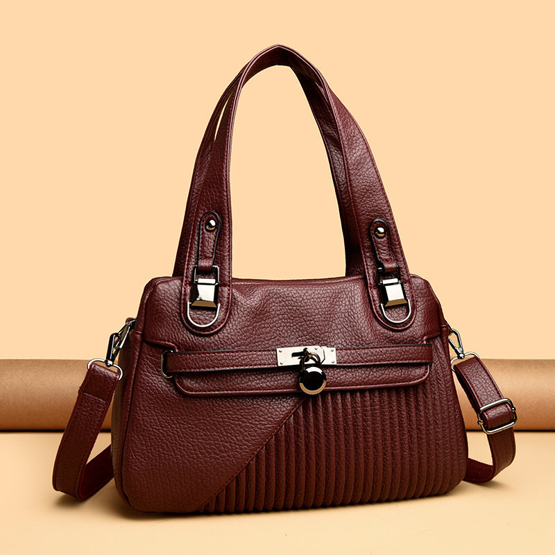 Womens Trendy Design Bag Tide Large Capacity Stitching