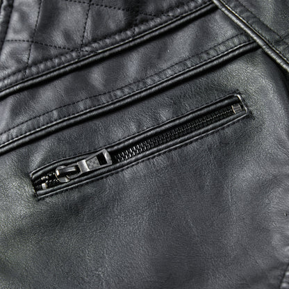 Mens Vintage Leather Coat | Motorbike Washed Faded Jacket - LAKD London