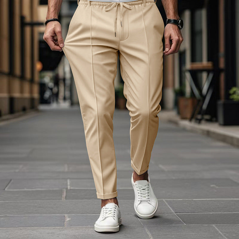 Men's Business Slim Fit Tapered Casual Trouser Pants