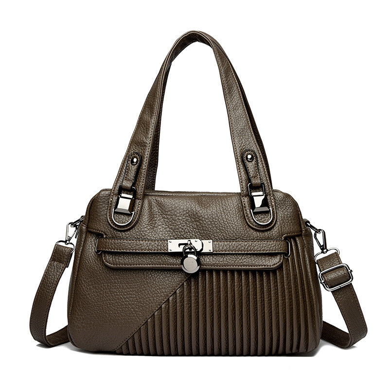 Womens Trendy Design Bag Tide Large Capacity Stitching