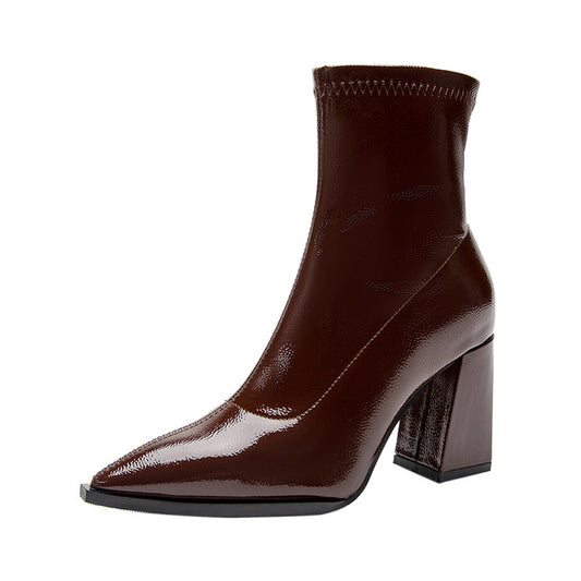 Women's Chunky High HeelBoots | Thinner-looked Shoes - LAKD London