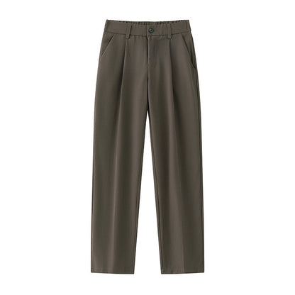 Womens Loose Straight Black Casual Trousers Men