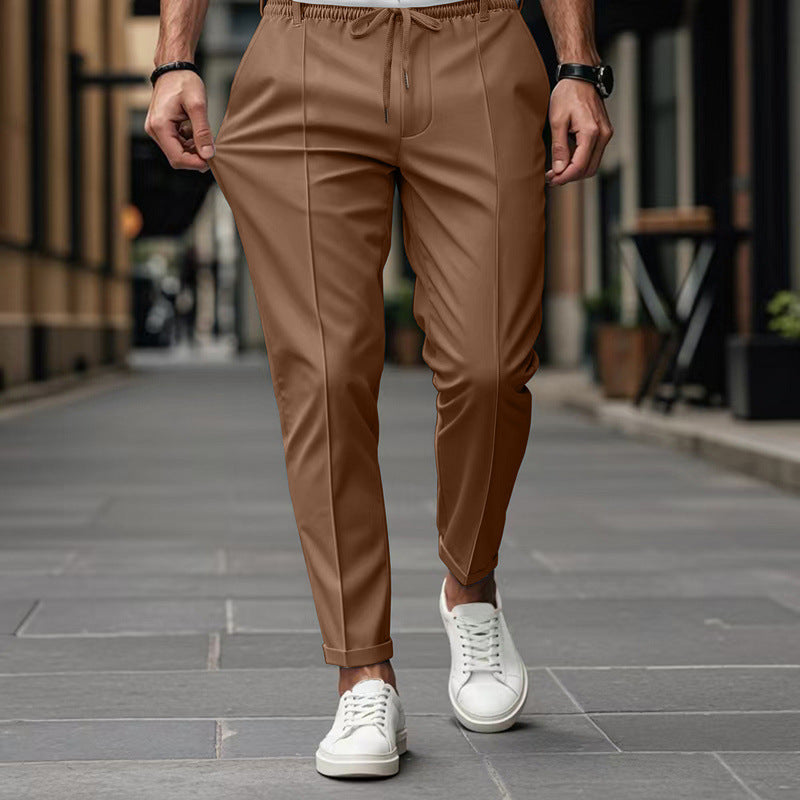 Men's Business Slim Fit Tapered Casual Trouser Pants