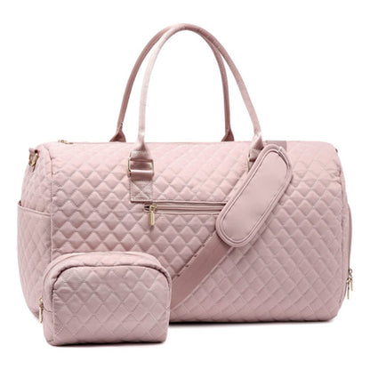 Women's Quilted Travel Baggage | Carousel Wash Bag - LAKD London