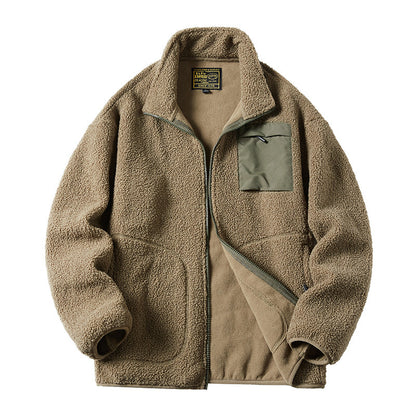 Men's Plus Size Velvet Denim Jacket | Casual Fur Coat - LAKD London