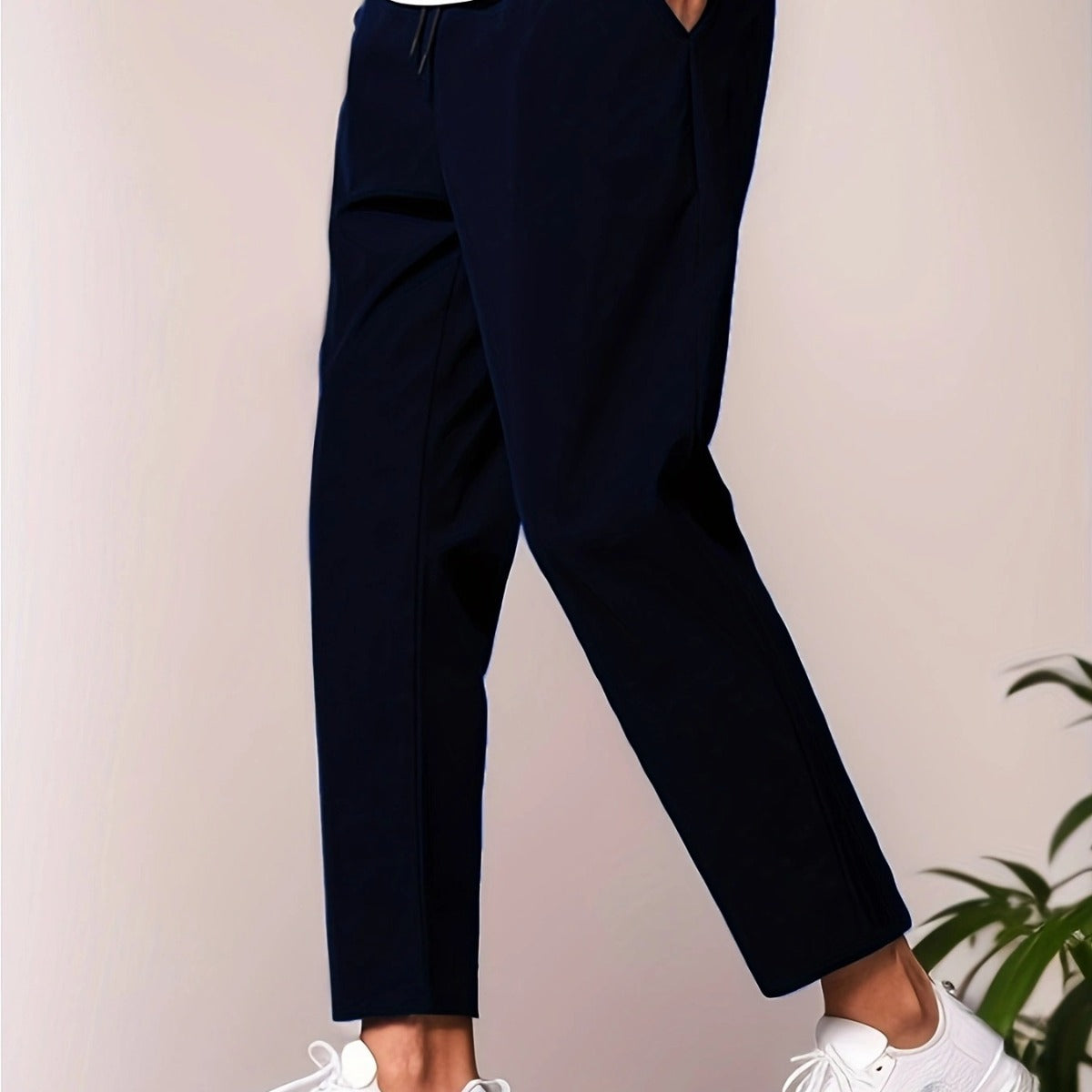 Men's Slim Fit Ankle Length Casual Summer Trousers Comfortable Style