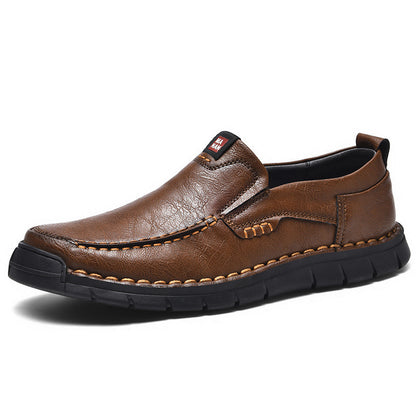 Mens Soft Bottom Casual Leather Shoes - Durable & Comfortable