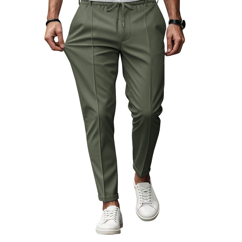 Men's Business Slim Fit Tapered Casual Trouser Pants