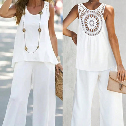 Women's Casual Homewear Two Piece Lounge Set Minimalist Style Modern