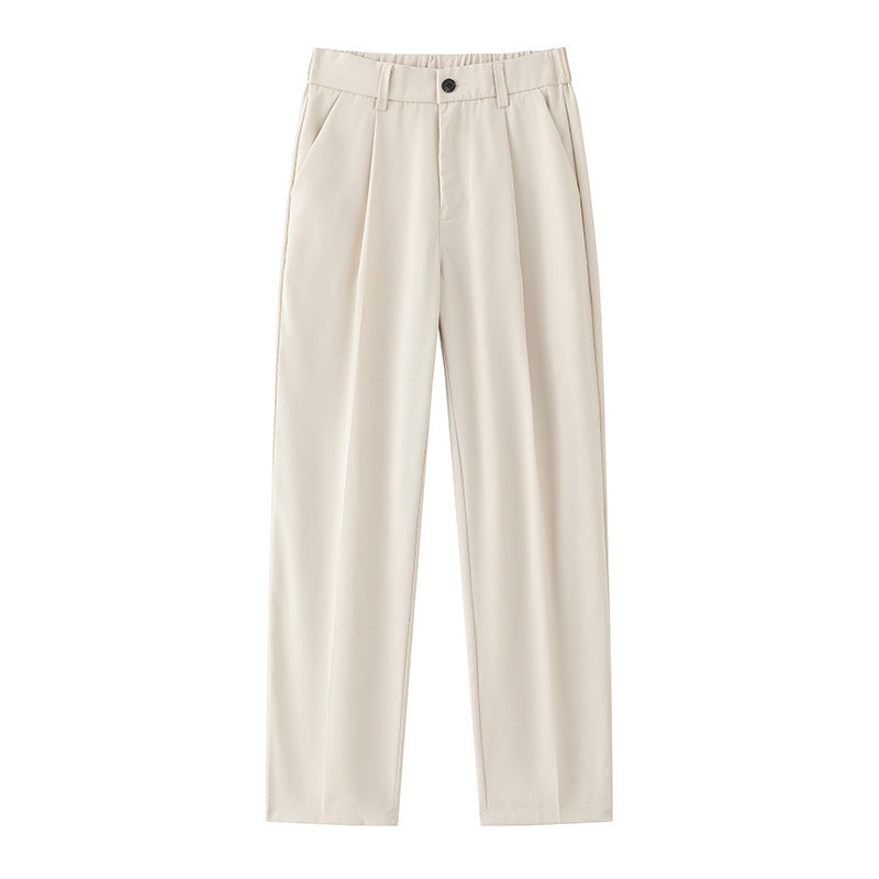 Womens Loose Straight Black Casual Trousers Men