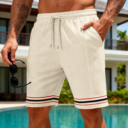Men's Summer Waffle Shorts Quick Drying Loose Breathable Casual Fit