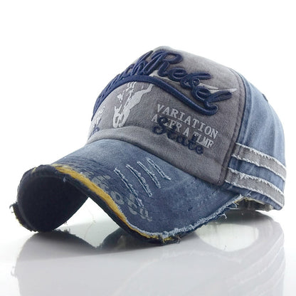 Unisex Retro Denim Baseball Cap Adjustable Casual Street Style Everyday