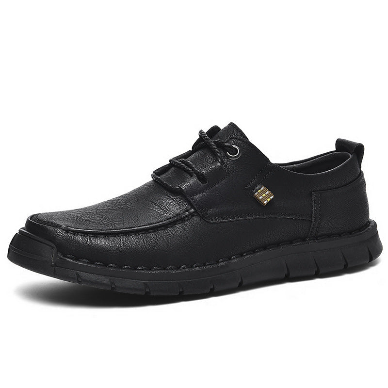 Mens Soft Bottom Casual Leather Shoes - Durable & Comfortable