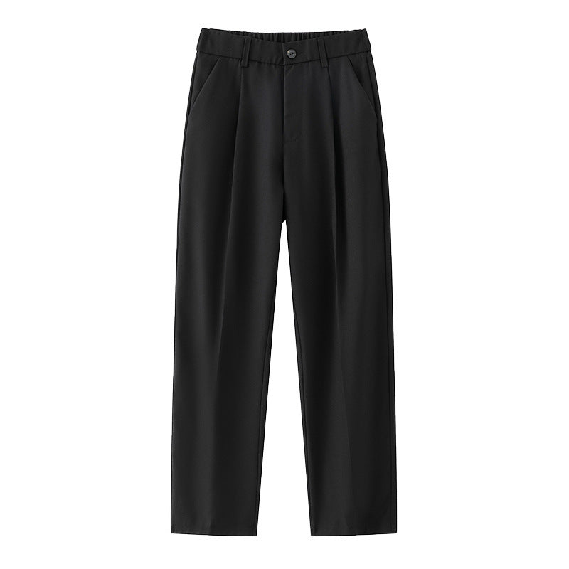Womens Loose Straight Black Casual Trousers Men