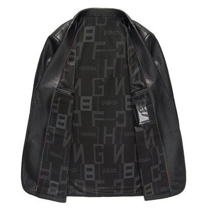 Men's Business Casual Leather Coat - LAKD London