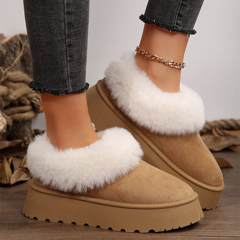 Women's Winter Indoor And Outdoor Home Cotton Plush Boots