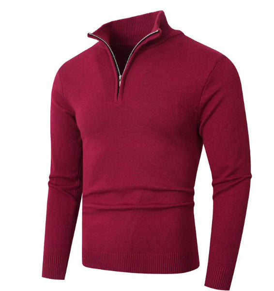 Men's Zipper Polo Ultra Thin Lightweight Long Sleeve Top Casual