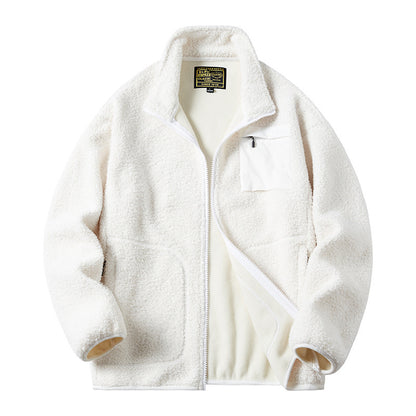 Men's Plus Size Velvet Denim Jacket | Casual Fur Coat - LAKD London