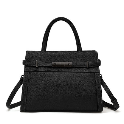 Women's Luxury Handbag | Genuine Leather Clamshell Bag