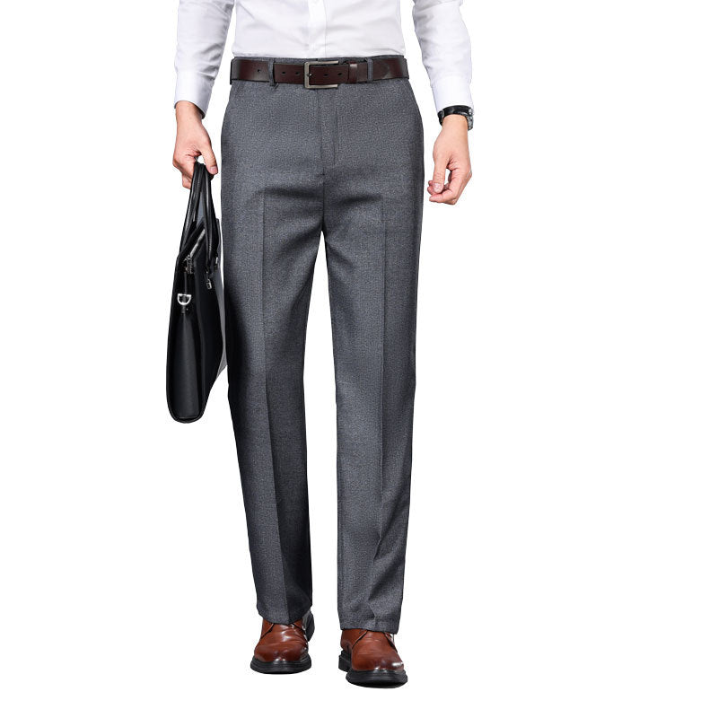Men's Business Straight Cut Winter Dress Trousers Comfortable Casual Style