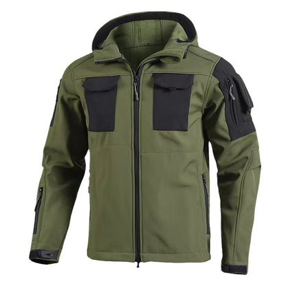Men's Soft Shell Fleece Lined Waterproof Windproof Outdoor Jacket