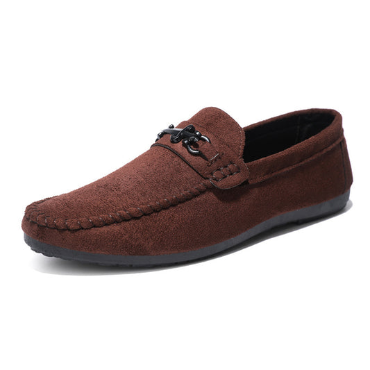 Mens Waterproof Slip-on Loafers - Peas Small Leather Shoes