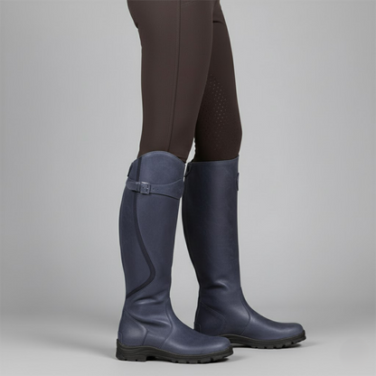 Women's Waterproof Leather Riding Boots - Below Knee Orthopaedic Shoe - LAKD London